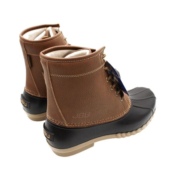 JBU by JAMBU Mens Brown Mixed Media Cushioned Waterproof Maine Round Toe Boots - Picture 3 of 7